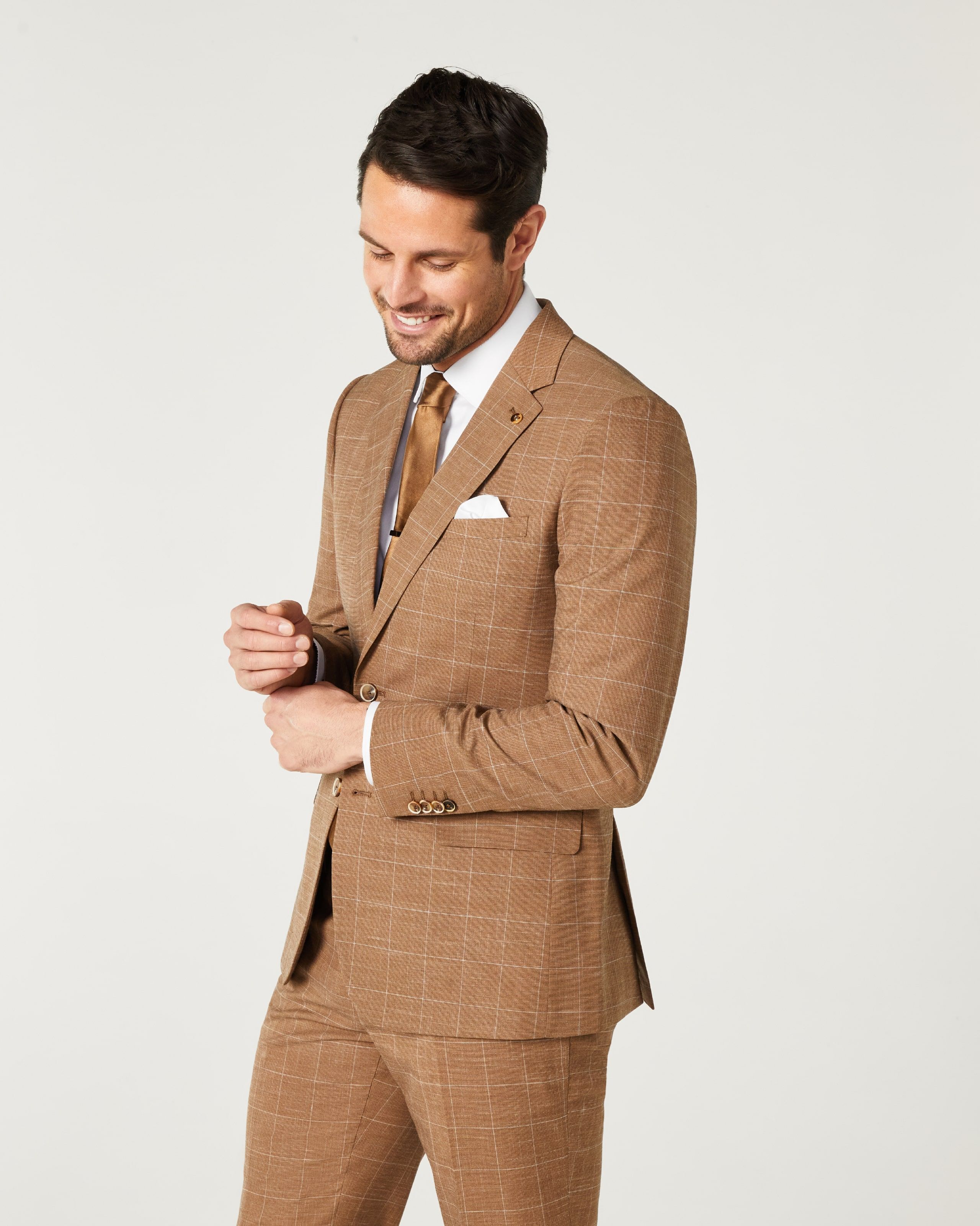 Next tan windowpane new arrivals check coat